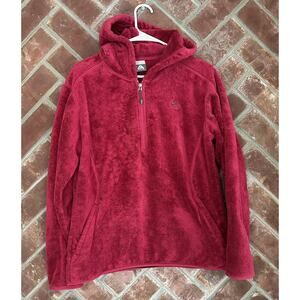 Nike ACG Pullover Fleece Jacket 1/4 Zip Womens Large Pink Red Maroon Gorpcore